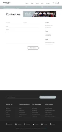violet mini website template desktop screenshot