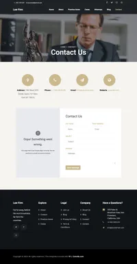 lawfirm mini website template desktop screenshot