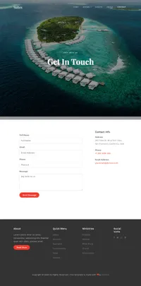 suites mini website template desktop screenshot