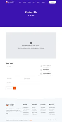 ecobit mini website template desktop screenshot