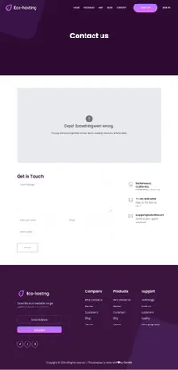 ecohosting mini website template desktop screenshot