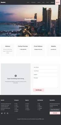 hamlet mini website template desktop screenshot