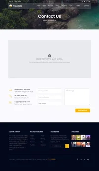 travel mini website template desktop screenshot