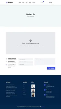 aroma mini website template desktop screenshot