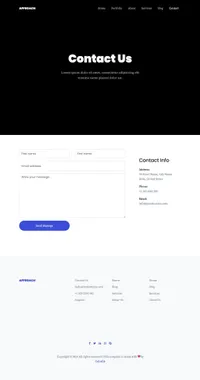 approach mini website template desktop screenshot