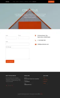 hexa mini website template desktop screenshot