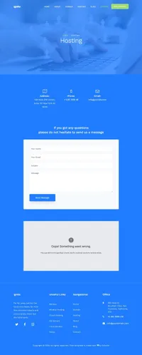 ignite mini website template desktop screenshot