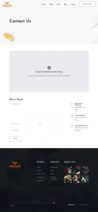 allfood mini website template desktop screenshot