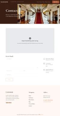 ecoho mini website template desktop screenshot