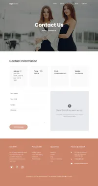 topmodel mini website template desktop screenshot