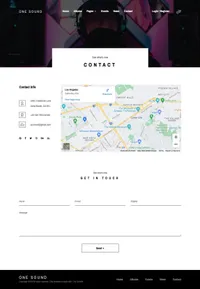 onemusic mini website template desktop screenshot