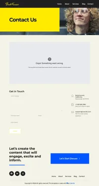 buckkinnear mini website template desktop screenshot