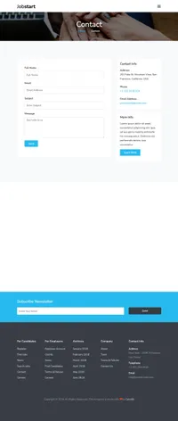 jobstart mini website template desktop screenshot