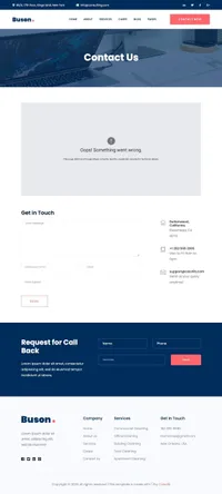 buson mini website template desktop screenshot