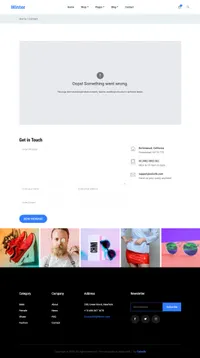 winter mini website template desktop screenshot