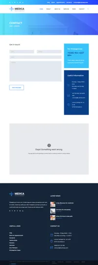 medica mini website template desktop screenshot