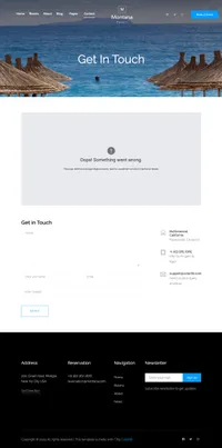 montana mini website template desktop screenshot