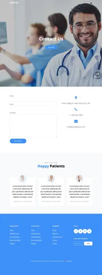 medically mini website template desktop screenshot