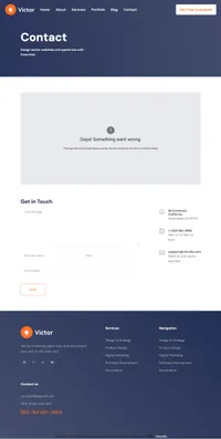 victor mini website template desktop screenshot