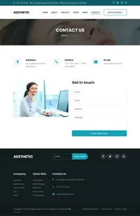 aesthetic mini website template desktop screenshot