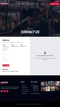 dazko mini website template desktop screenshot