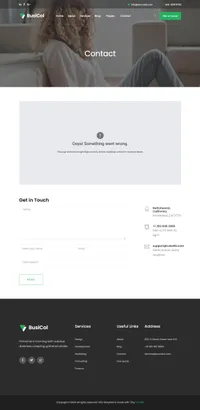 busicol mini website template desktop screenshot