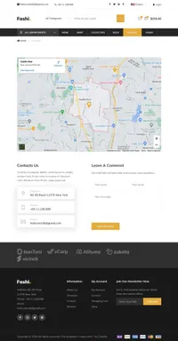 fashi mini website template desktop screenshot