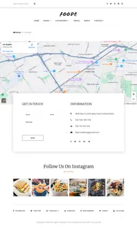 foode mini website template desktop screenshot