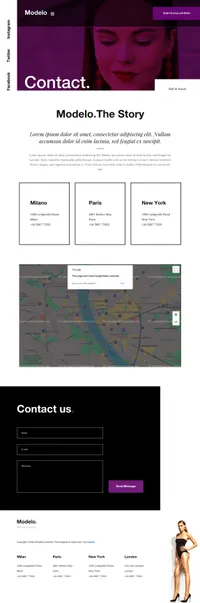 modelo mini website template desktop screenshot