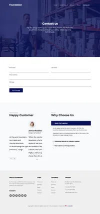foundation2 mini website template desktop screenshot