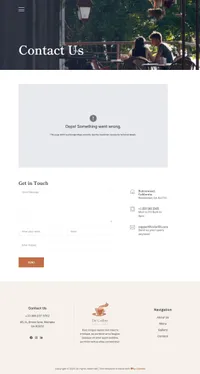 decoffee mini website template desktop screenshot