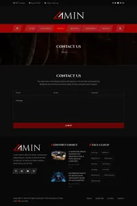 amin mini website template desktop screenshot