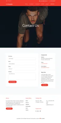 ironmuscle mini website template desktop screenshot