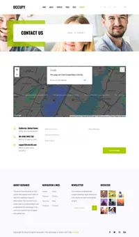 occupy mini website template desktop screenshot