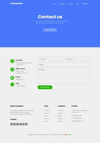 framework mini website template desktop screenshot