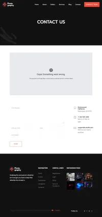 myphotography mini website template desktop screenshot