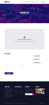 umeet mini website template desktop screenshot
