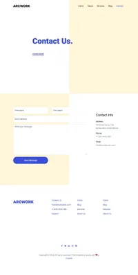 arcwork mini website template desktop screenshot