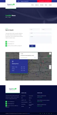 caremed mini website template desktop screenshot