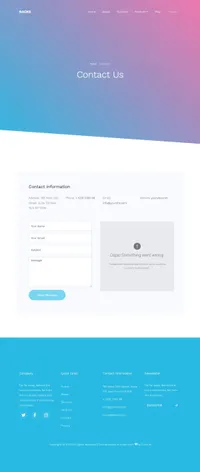 racks mini website template desktop screenshot