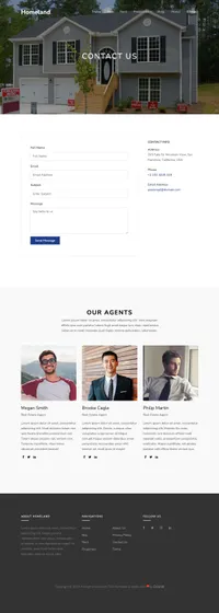 homeland mini website template desktop screenshot