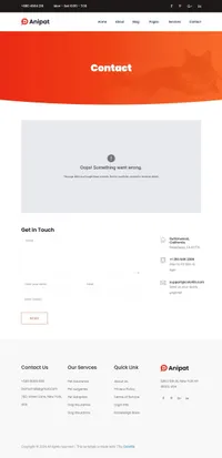 anipat mini website template desktop screenshot