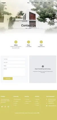 findstate mini website template desktop screenshot