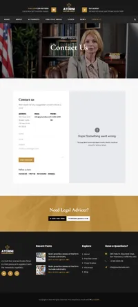 atorni mini website template desktop screenshot