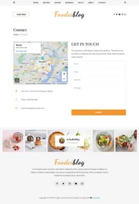 foodeiblog mini website template desktop screenshot