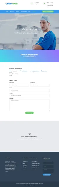 medicare mini website template desktop screenshot