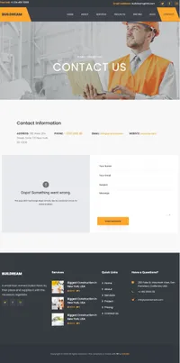 buildream mini website template desktop screenshot
