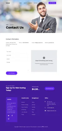 cohost mini website template desktop screenshot