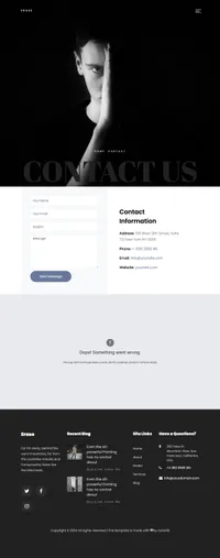 erase mini website template desktop screenshot