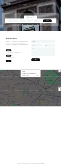 travello mini website template desktop screenshot